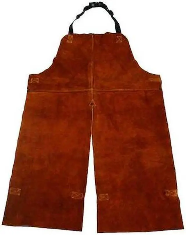 Main image of CONDOR 4KXH3 Welding Apron, Leather, 36 in Length, Brown