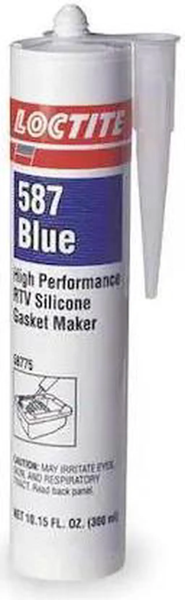 Alt view image 2 of 4 - LOCTITE 234590 Low Odor, Noncorrosive RTV Gasket Maker, 300 mL, Blue, Temp