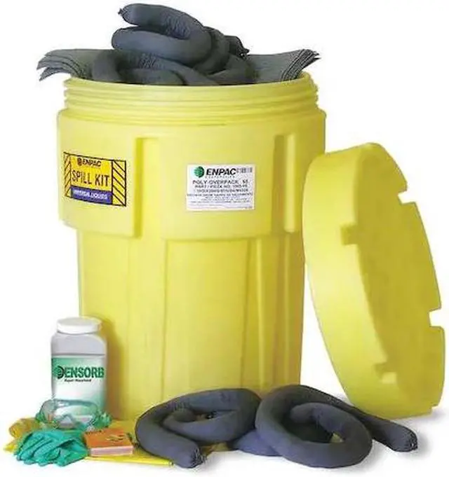 Alt view image 2 of 4 - ENPAC 1360-YE Spill Kit, 41 gal Volume Absorbed per Kit, 65 gal Capacity, Drum,