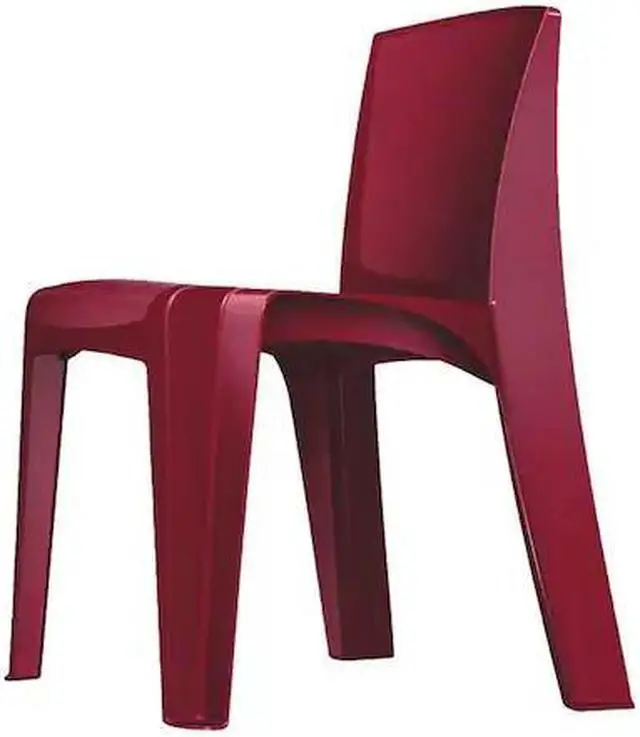 Alt view image 2 of 2 - CORTECH 86484-P Stacking Chair, RazorBack Series, Polypropylene Plum