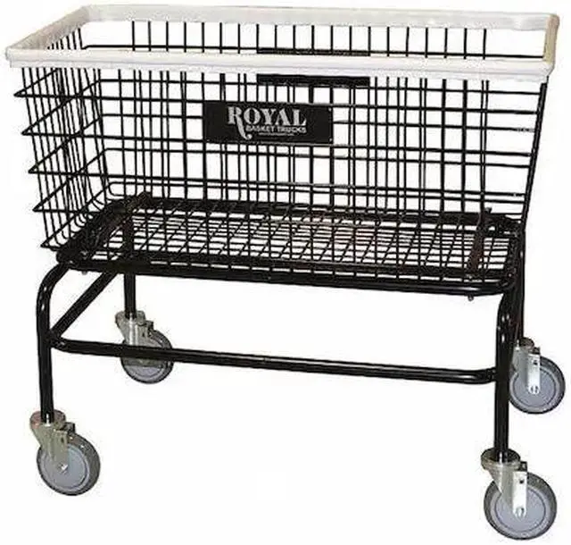 Alt view image 3 of 3 - ROYAL BASKET TRUCKS G33-BKX-W0A-5UNN Laundry Hamper Cart,Black,500 lb.