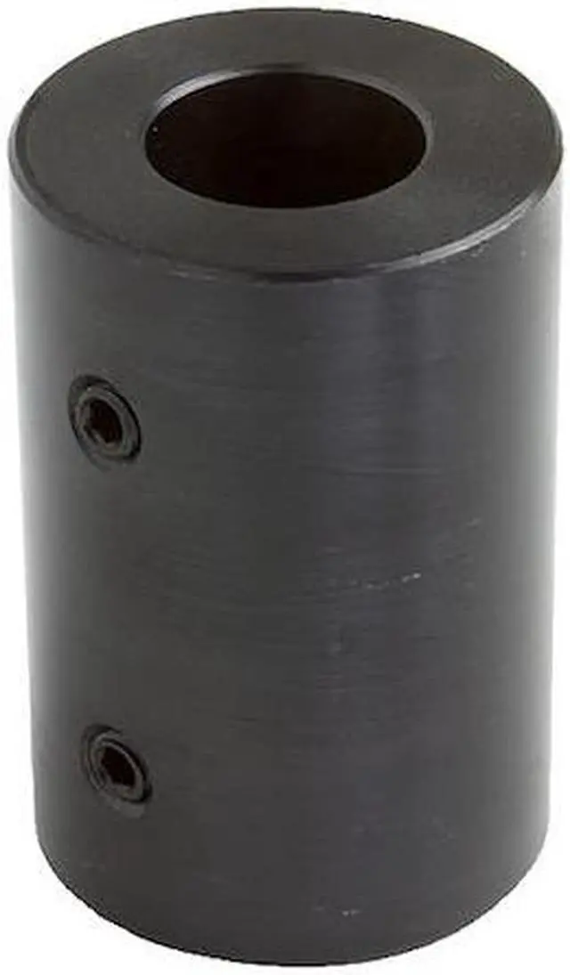 Alt view image 2 of 2 - 1 Piece Set Screw 1/4" Bore Dia. Steel Rigid Shaft Coupling