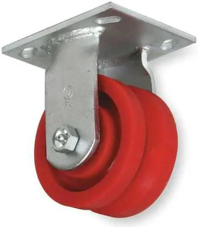 Main image of ZORO SELECT 1NWC9 V-Groove Rigid Caster,Polye,4 in.,350 lb