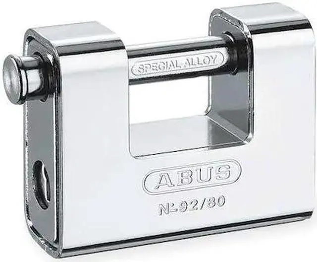 Alt view image 3 of 4 - ABUS 92/80 KD Padlock, Keyed Different, Shutter Shackle, Brass Body, Steel