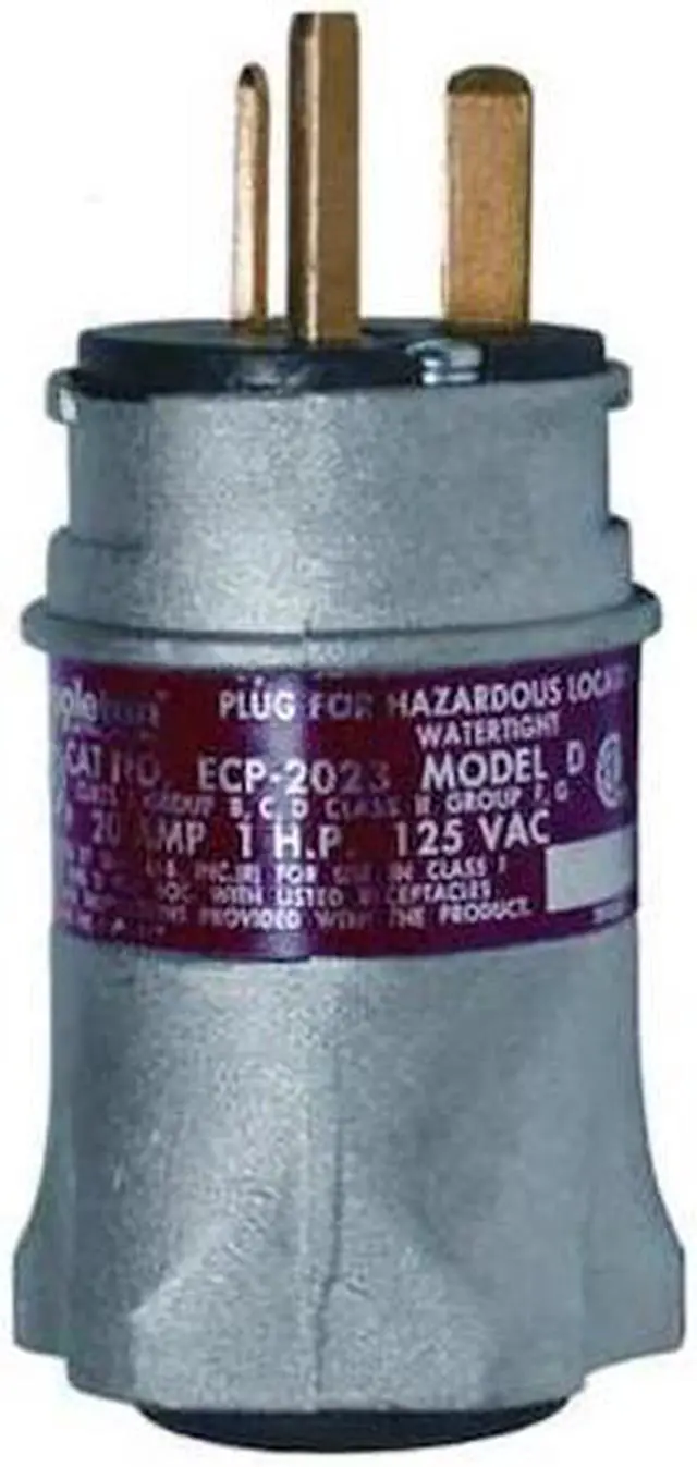 Alt view image 2 of 2 - APPLETON ELECTRIC ECP-2023 Plug,20A,2P,3W,Alum,NEMA 3,3R,7BCD,9FG