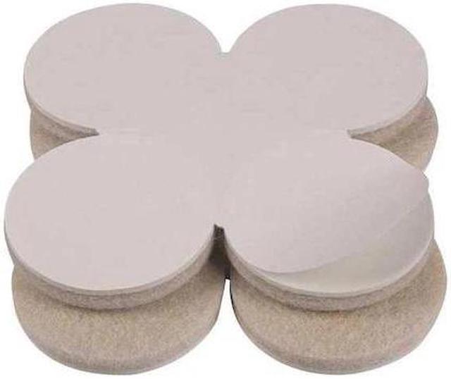 ZORO SELECT 10J990 Felt Pads,Self-Stick,Round,1-1/2