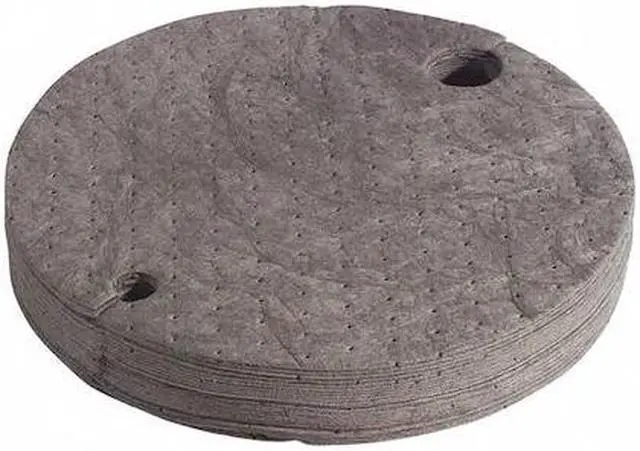Main image of SPILLTECH GTOP Sorbent Pad, 8 gal, 22 in Dia., Universal, Gray, Polypropylene