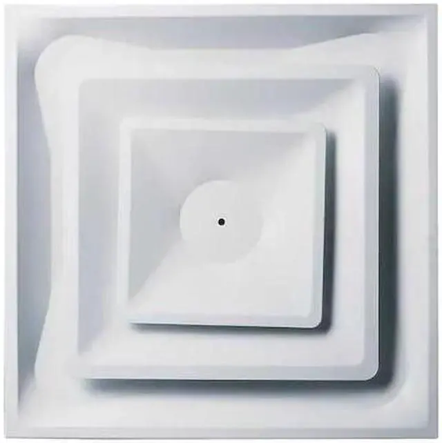 Main image of ZORO SELECT 4MJU3 8 in Square 2 Cone Ceiling Diffuser, White