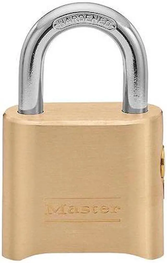 Alt view image 7 of 10 - Master Lock Combination Padlock,1 1/2in,Rectgle,Gold  176