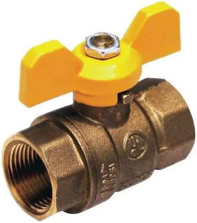 Main image of ZORO SELECT 1WMG7 1/4" FNPT Brass Ball Valve Inline