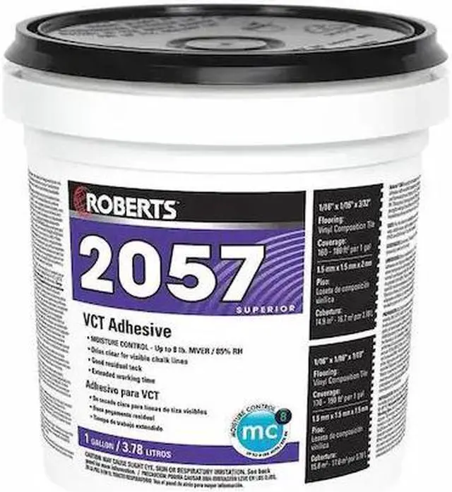 Main image of ROBERTS 2057-1 Tile Adhesive, 2057 Series, Creamy Tan, 1 gal, Pail