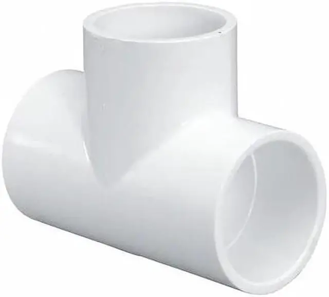 Main image of ZORO SELECT 401040 PVC Tee, Socket x Socket x Socket, 4 in Pipe Size