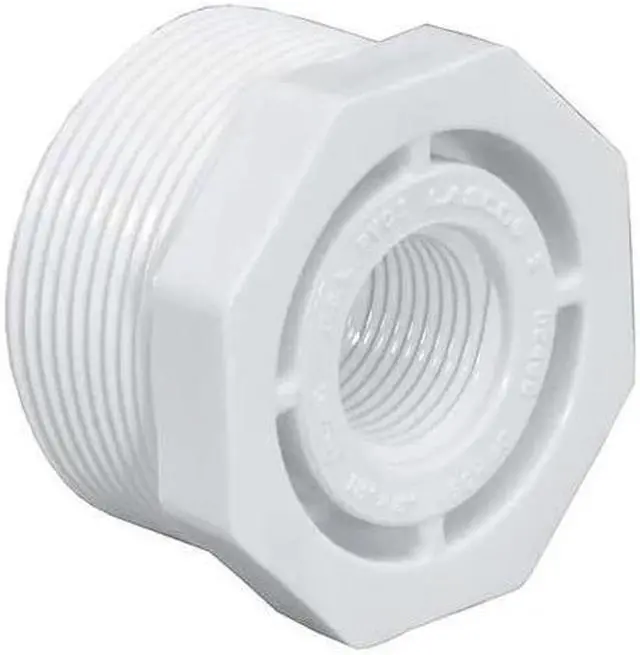 Main image of ZORO SELECT 439251 PVC Reducing Bushing, MNPT x FNPT, 2 in x 1 1/2 in Pipe Size