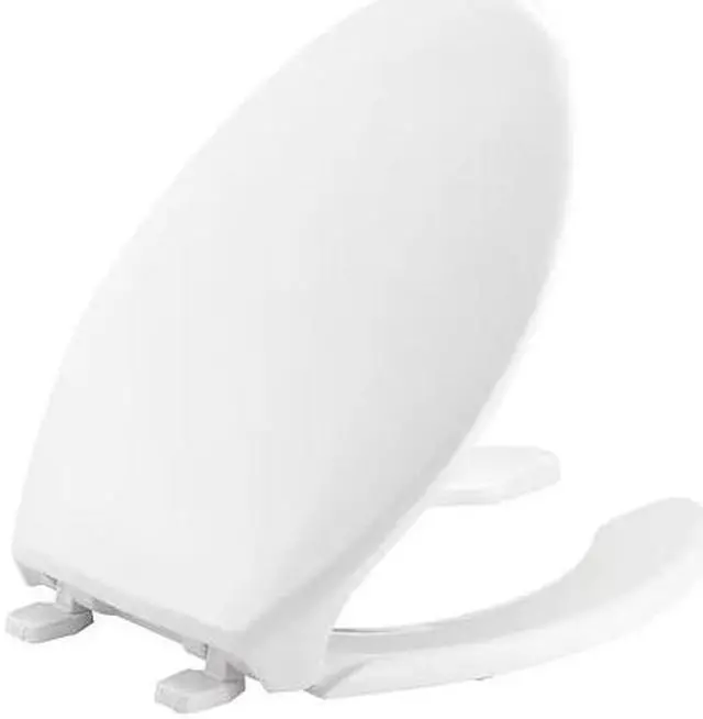 Main image of BEMIS 1950-000 Toilet Seat With Cover, Plastic, Elongated, White