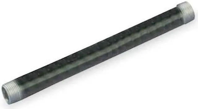 Main image of ZORO SELECT 583-360 1/2" MNPT x 3 ft. TBE Black Pipe Sch 40