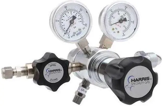 Alt view image 2 of 4 - HARRIS KH1093 High Purity Gas Regulator, Hydrogen, Methane, Two Stage,