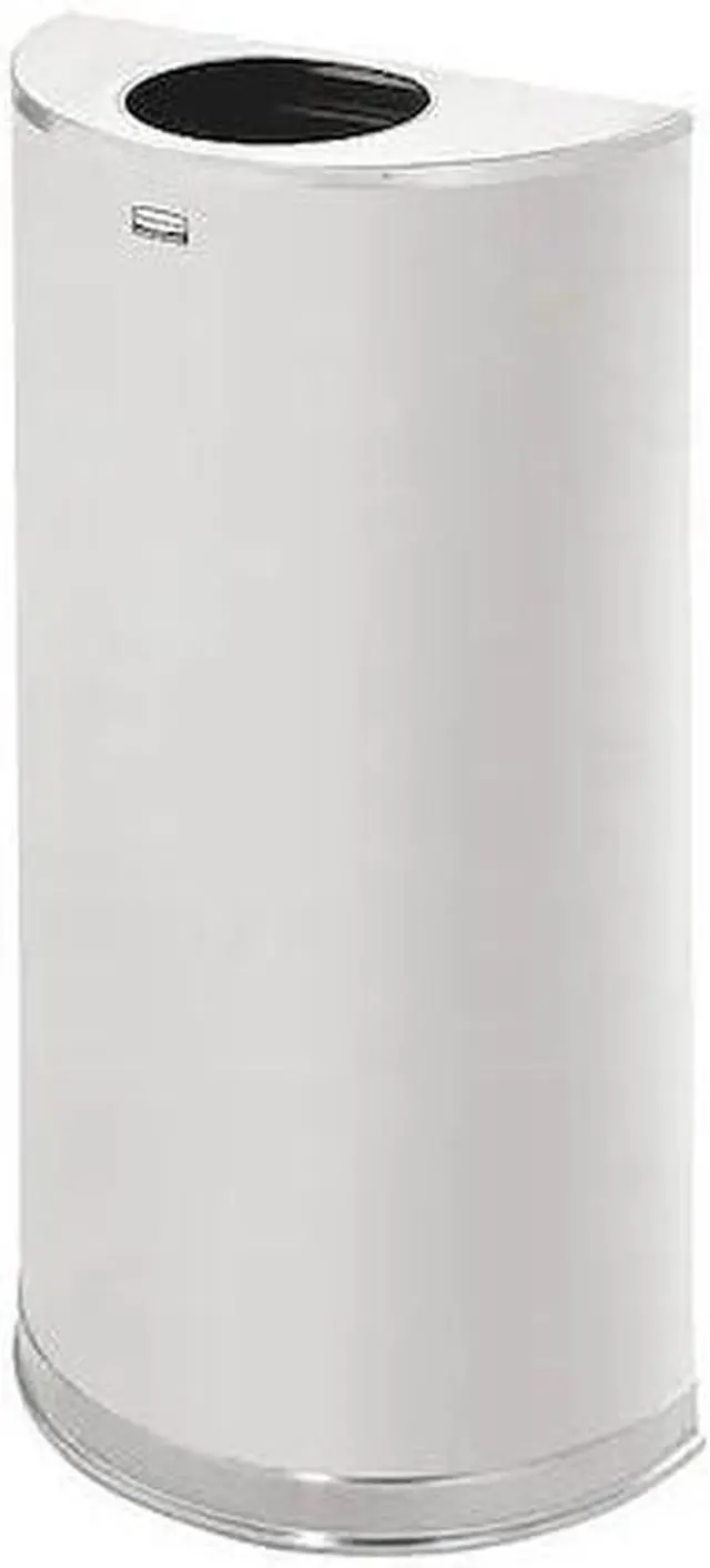 Main image of RUBBERMAID FGSO12SSSPL 12 gal. Stainless Steel Half-Round Fire-Resistant Trash