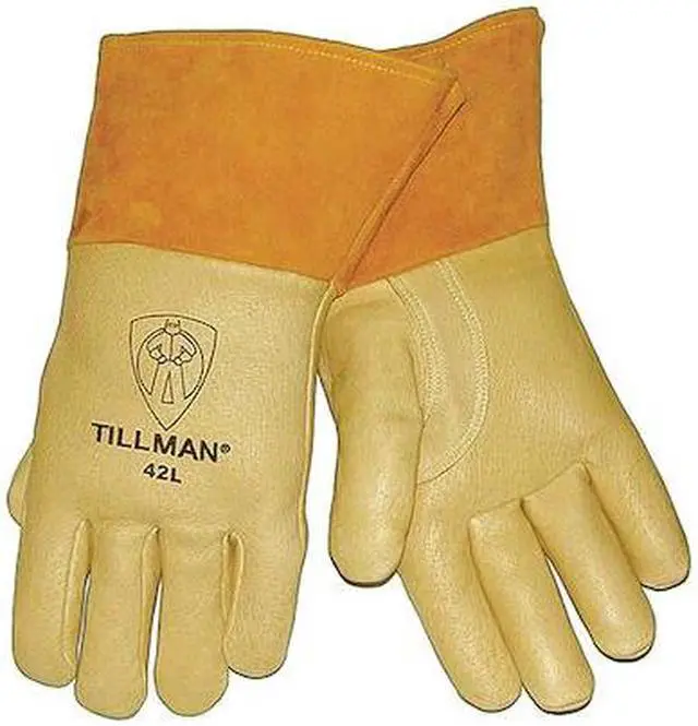 Alt view image 3 of 4 - Tillman 42 Top Grain Pigskin Foam Lined Thumb Strap MIG Welding Gloves, X-Large