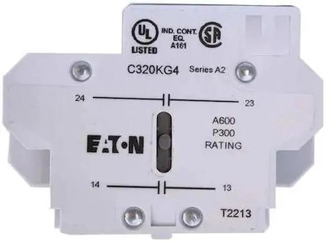 Main image of EATON C320KG4 Cutler-Hammer Aux Contact Block,2NO,10A