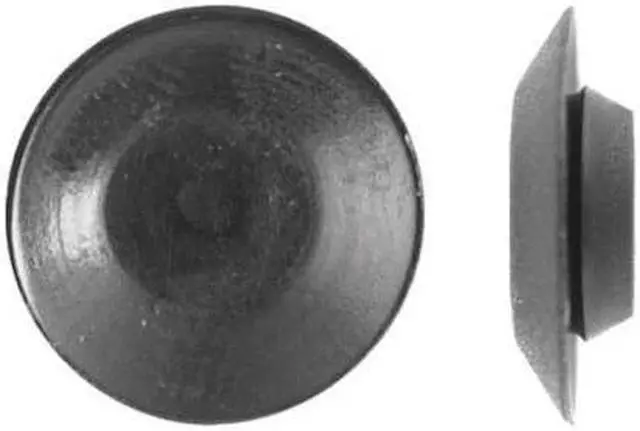 Main image of ZORO SELECT 1091PK Button Spoke Screw Plug, 1/2 in Dia, Black, Plastic 100 PK
