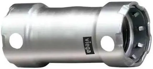 Alt view image 2 of 3 - Viega Megapress Stainless 304 Coupling No Stop, 1/2" x 1/2" Tube Size   95310