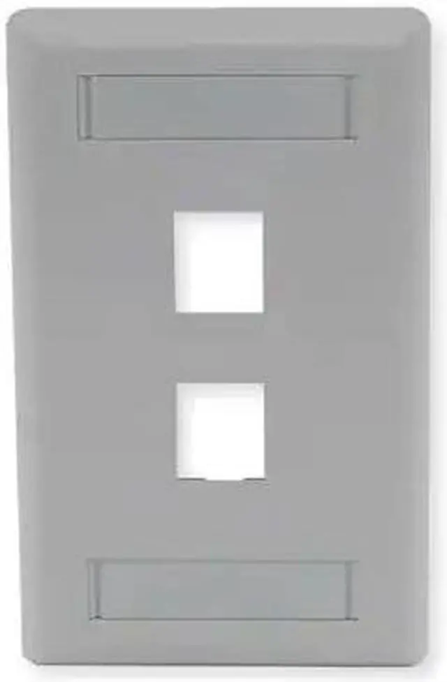 Alt view image 3 of 4 - HUBBELL PREMISE WIRING IFP12GY Faceplate,2 Port