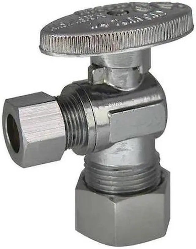 Alt view image 2 of 2 - Angle Stop Valve,Brass,Compression,PK10 KISSLER & CO 88-9215