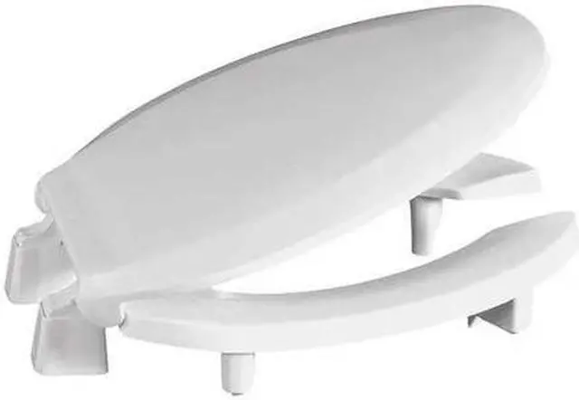 Alt view image 2 of 2 - CENTOCO GR3L820STS-001 Toilet Seat, With Cover, Plastic, Elongated, White
