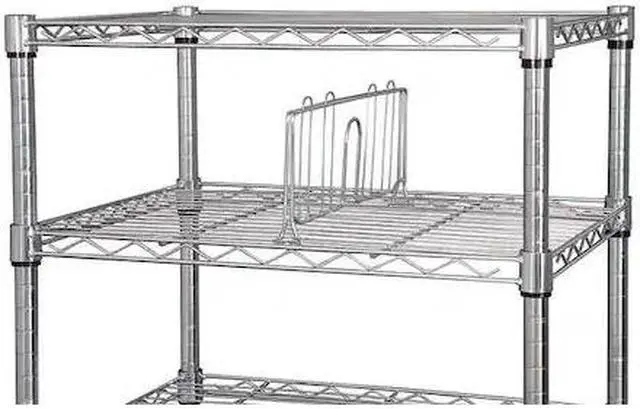 Main image of ZORO SELECT 5GRP2 Shelf Divider 18x6-1/4".,Chrome,2PK