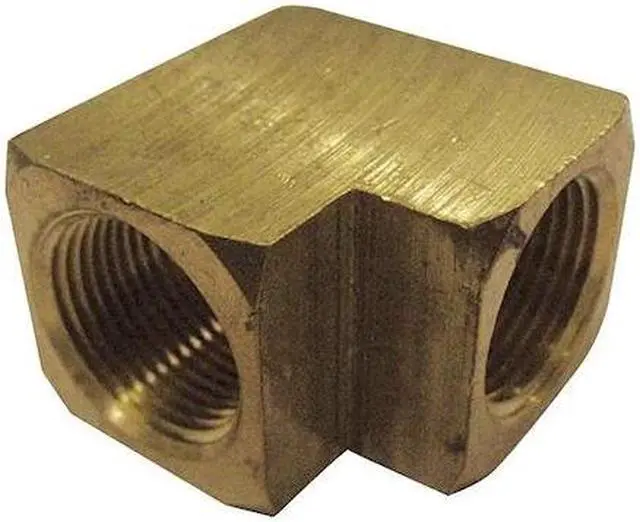 Main image of ZORO SELECT 6AYT6 Brass 90 Degrees Female Elbow, FNPT, 1/8" Pipe Size 10 PK
