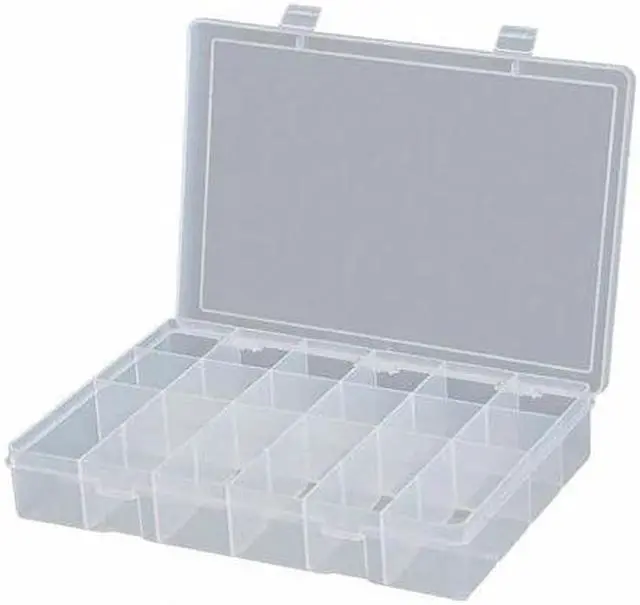 Alt view image 2 of 3 - DURHAM MFG LP18-CLEAR Compartment Box with 18 compartments, Plastic, 2 5/16 in
