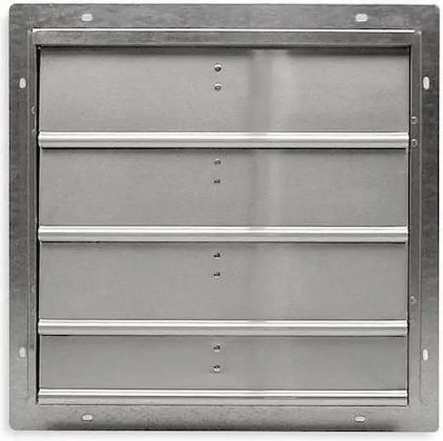 Main image of DAYTON 2C523 Wall Backdraft Damper, Vertical Mount, 24 in Dia Fan, 27 in H x 27