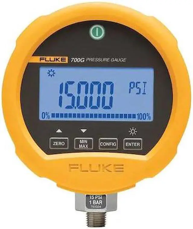 Alt view image 2 of 2 - FLUKE FLUKE-700G01 Digital Compound Gauge, -0.4 to 0 to 0.4 psi, 1/4 in MNPT,