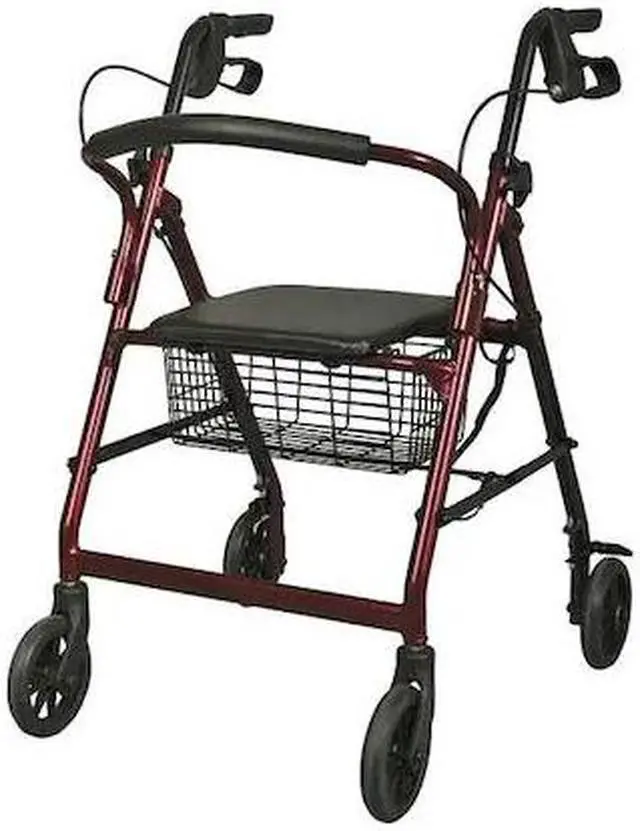 Main image of ZORO SELECT MDS86850E Burgundy Basic Rollator