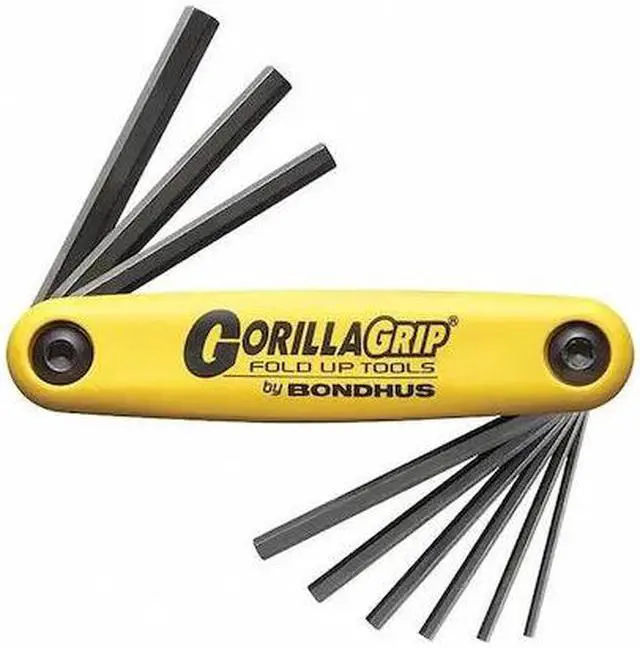 Alt view image 9 of 9 - Bondhus 12589 GorillaGrip Hex Fold-up Keys Set 9 Piece