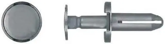 Main image of ZORO SELECT 2133PK Push-In Rivet, Dome Head, 8 mm Dia., 23 mm L, Nylon Body, 25
