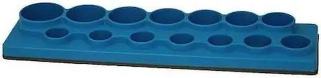 Alt view image 3 of 4 - Tool Organizer, Sockets, 1/2 Dr, Blue, Mag.