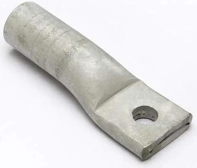 Main image of BURNDY YA25A3 One-Hole Compression Lug, 1/0 AWG Max, 3/8 in Stud, Short Barrel,