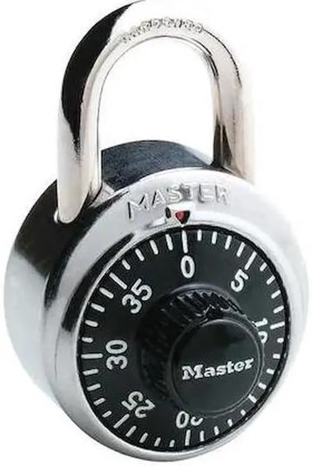 Alt view image 2 of 3 - MASTER LOCK 1502 Combination Padlock, Center, Black/Silver