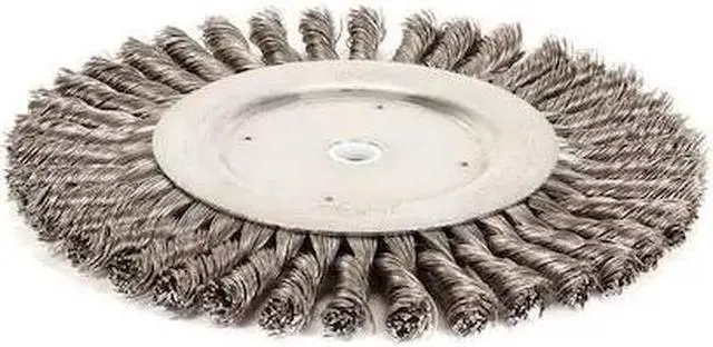 Alt view image 2 of 5 - WEILER 94022 Twist Wire Wheel Wire Brush, Arbor, 8"