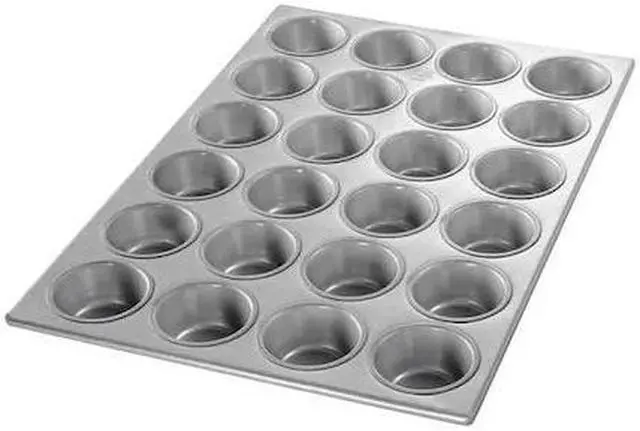 Alt view image 3 of 3 - Cupcake/Muffin Pan, 14-1/16" W x 20-11/16" L x 1-3/8" D Glazed Aluminized Steel