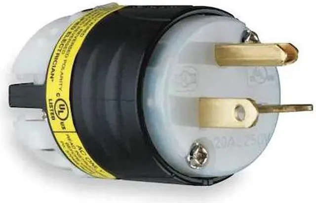 Alt view image 2 of 3 - LEGRAND PS5466XGCM 3 Wire Ground Monitoring Straight Blade Plug 250VAC 20A