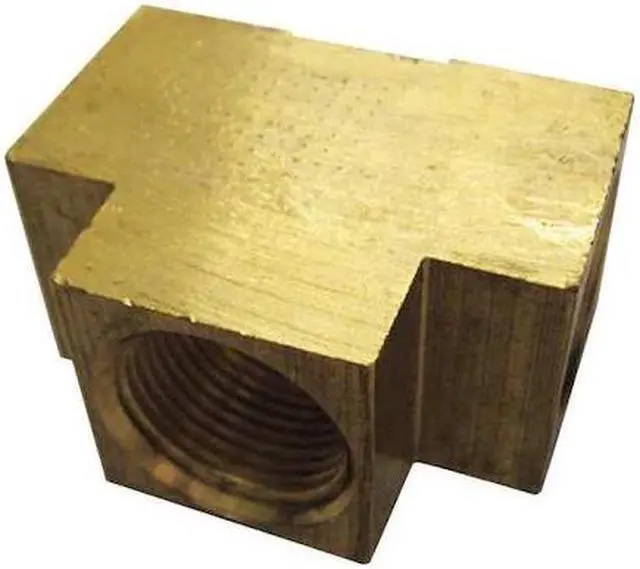 Main image of ZORO SELECT 6AYV0 Tee Brass Extruded Tee, 3/4 in Female NPT X 3/4 in Female