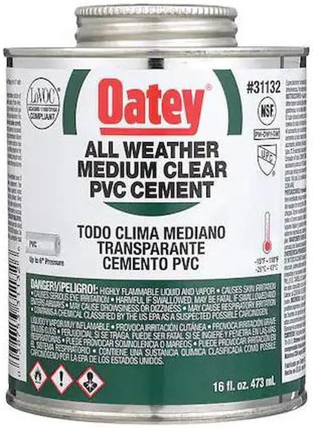 Alt view image 5 of 7 - OATEY 31132 Cement,Low VOC,16 oz.,Clear