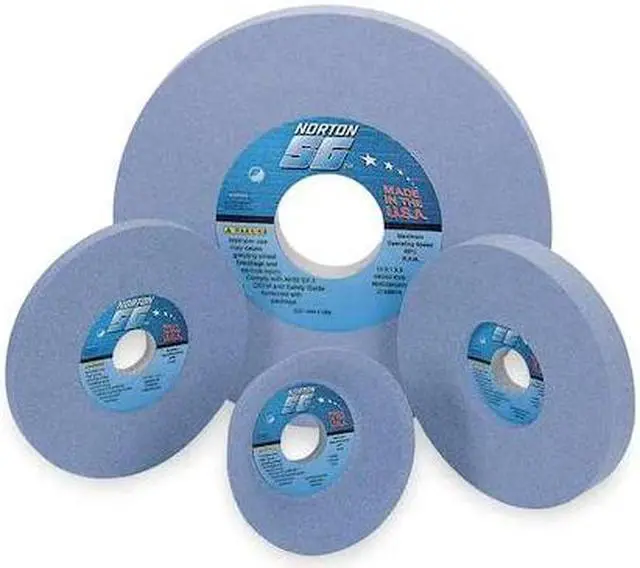 Main image of NORTON ABRASIVES 66253262501 Grinding Wheel, T1, 12x1x3, CA, 46G, Med, Blue