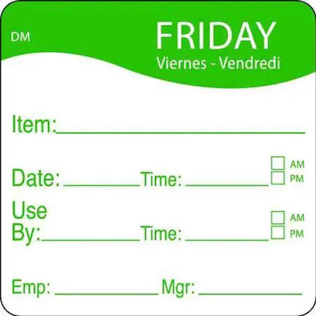 Alt view image 2 of 2 - DAYMARK 1100535 Day Label,Friday,2-1/2 In. W,PK250