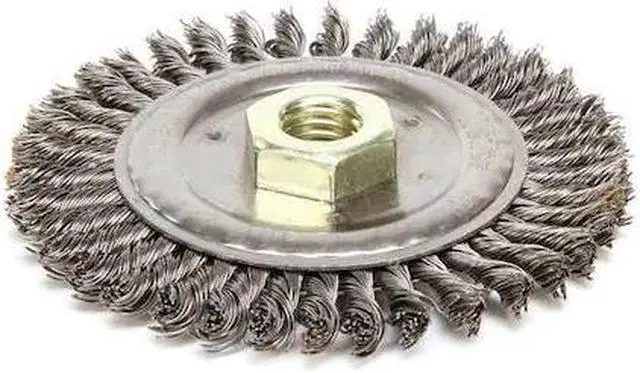 Alt view image 4 of 6 - WEILER 94043 Wire Wheel Wire Brush, 4-1/2", 3/16" W