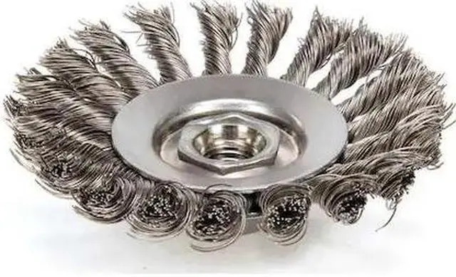 Alt view image 4 of 5 - WEILER 94033 Knot Wire Bevel Wire Brush, Threaded Arbor