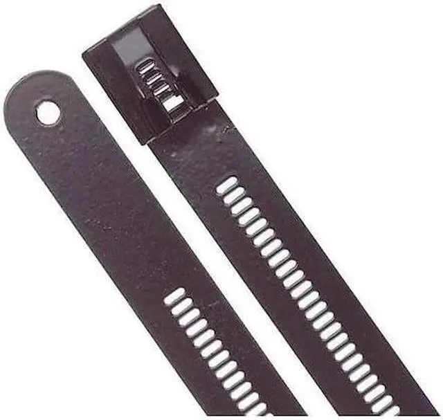 Alt view image 4 of 4 - TY-RAP TYS12-470C 12" L, 0.47" W, Black Metal Cable Tie, PK 100