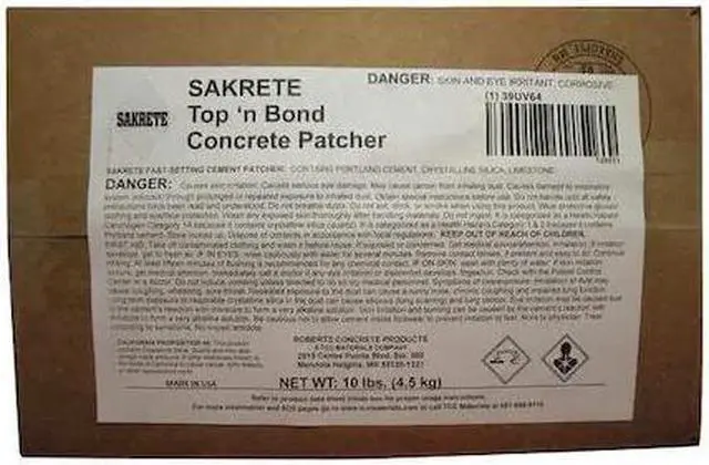 Alt view image 2 of 2 - SAKRETE 120031 Concrete Patcher, Box, Gray, Sakrete